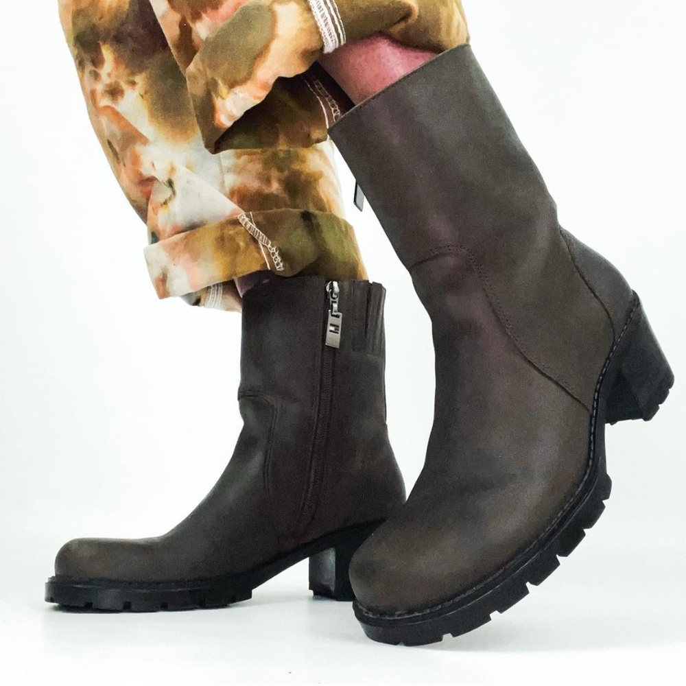 Tommy Hilfiger Dark Brown Heeled Boots